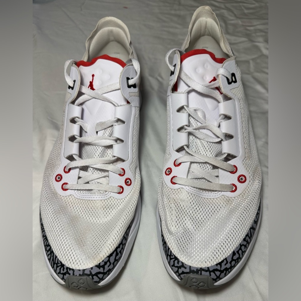 Nike Jordan 88 Men's Racer White Cement, Fire Red Sneakers. Size 12
